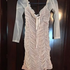 White mini dress